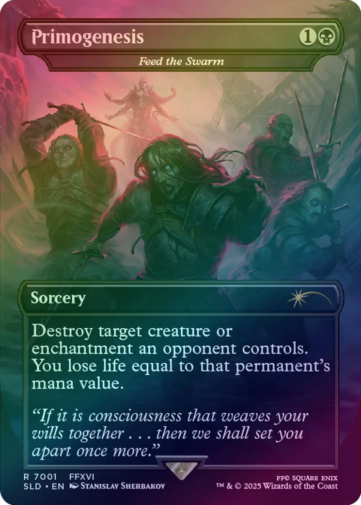 Primogenesis // Feed the Swarm - FF Bonus Card (Rainbow Foil) (SLD)