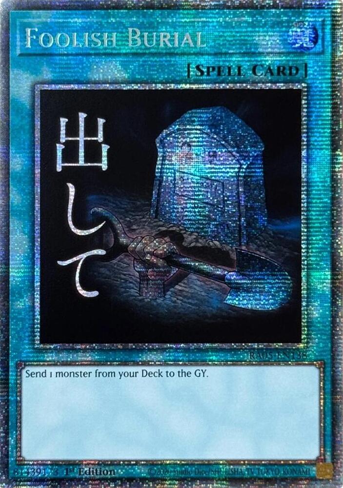 Foolish Burial - RA05-EN138 - Starlight Rare - 1st Edition