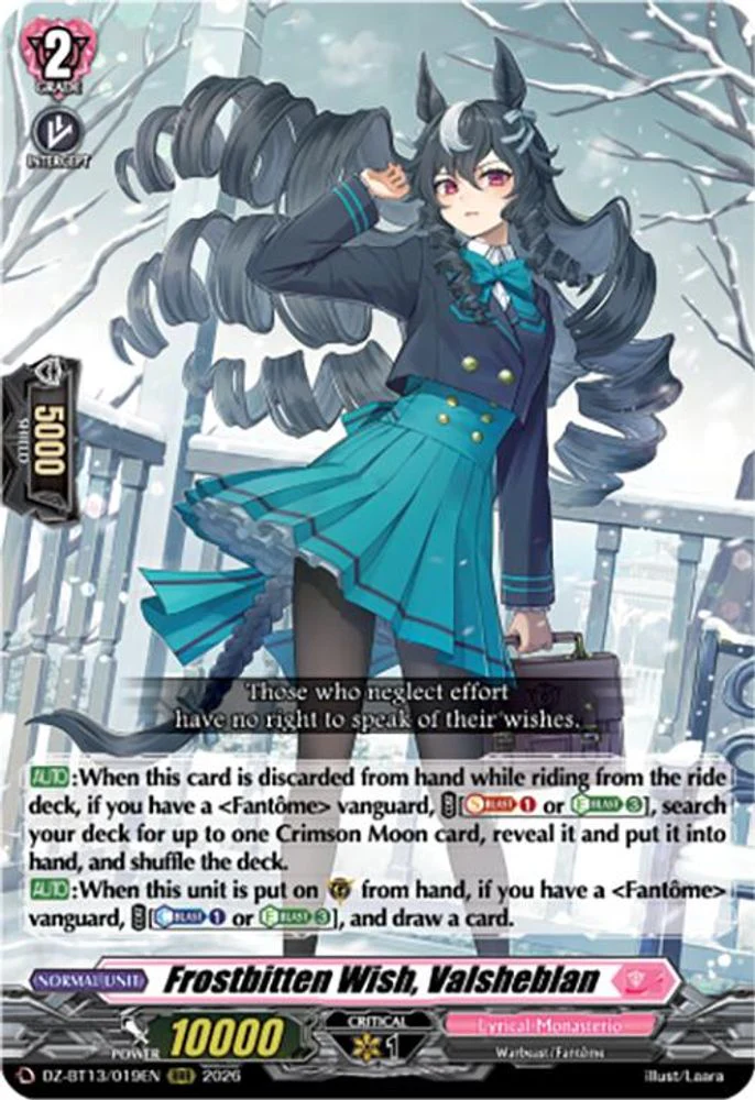 Frostbitten Wish, Valsheblan - DZ-BT13/019EN - Triple Rare