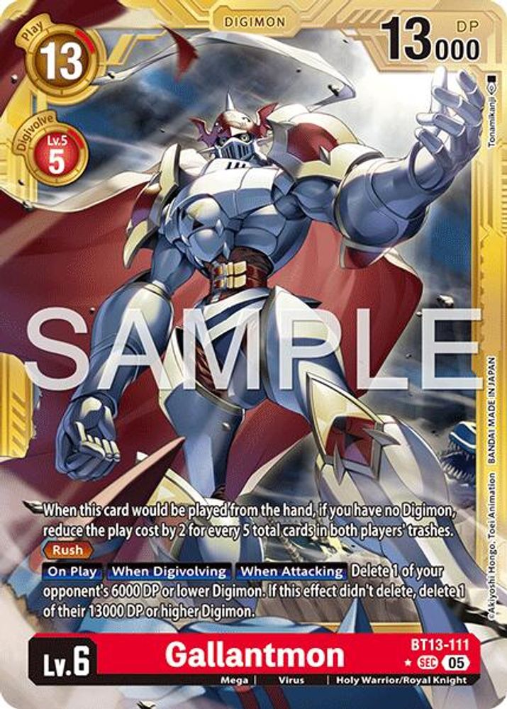 Gallantmon - BT13-111 (Gold Border) - BT13-111 - Secret Rare
