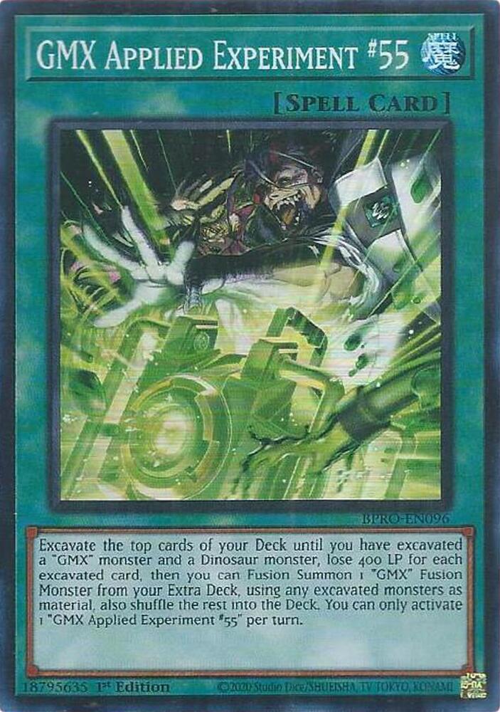 GMX Applied Experiment #55 - BPRO-EN096 - Super Rare - 1st Edition