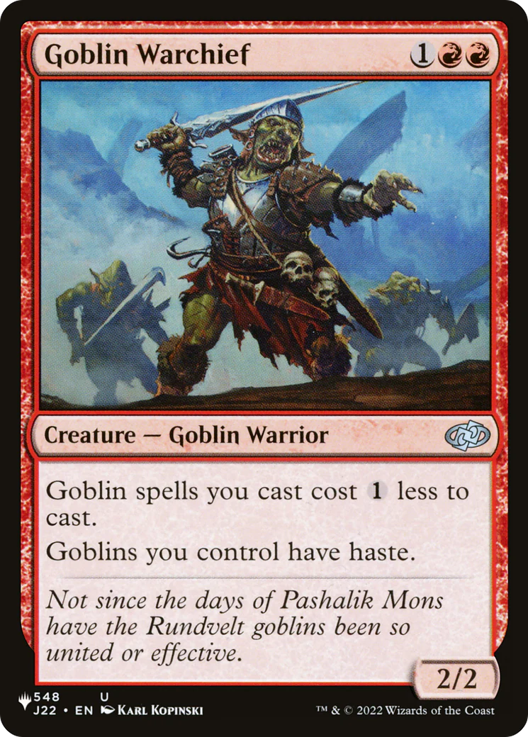 Goblin Warchief - J22 Reprint (PLST)