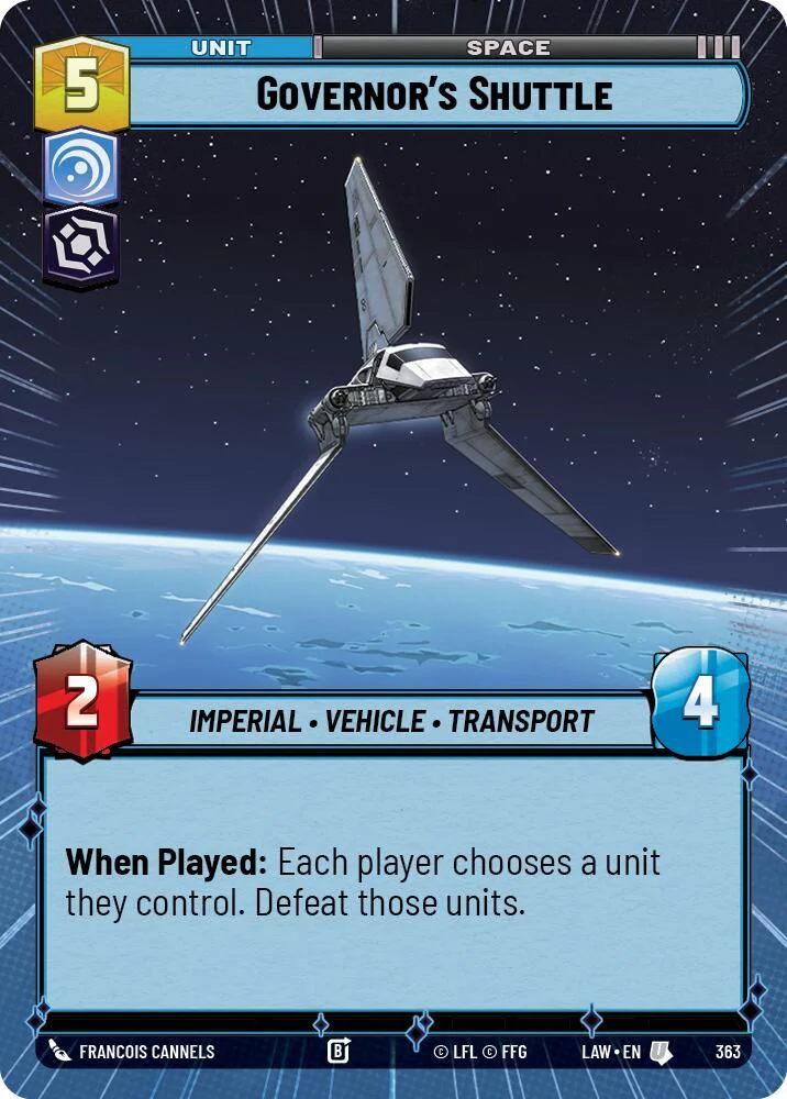 Governor's Shuttle (Hyperspace) - 363 - Uncommon