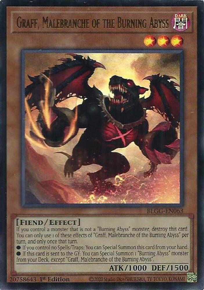Graff, Malebranche of the Burning Abyss - BLGG-EN063 - Ultra Rare - 1st Edition