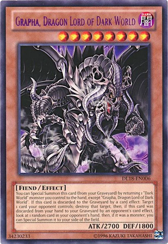 Grapha, Dragon Lord of Dark World (Purple) - DL18-EN006 - Rare