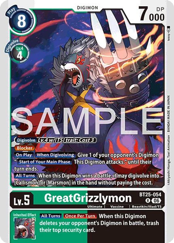 GreatGrizzlymon - BT25-054 - Rare