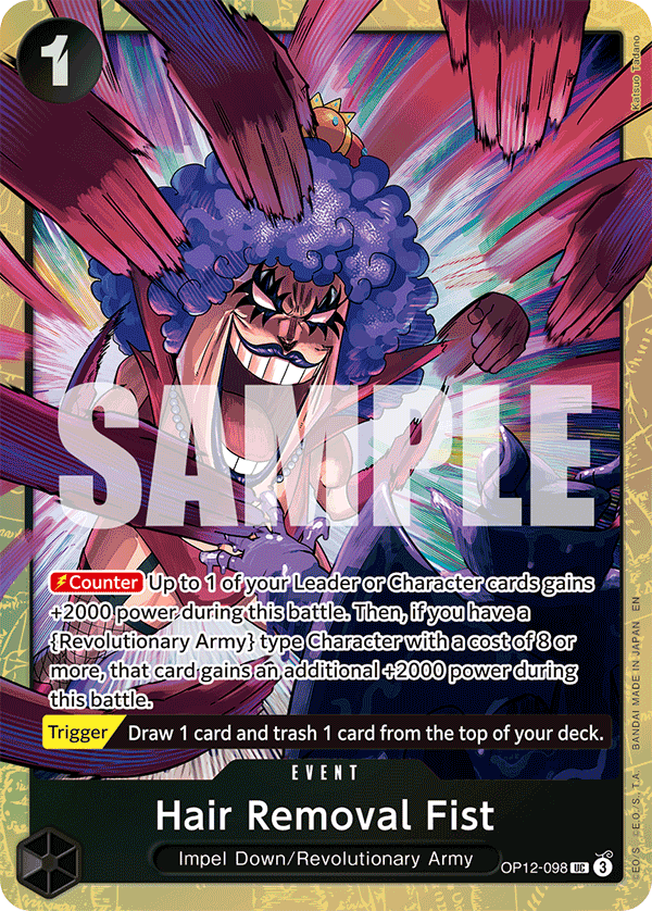Hair Removal Fist (Premium Card Collection -Best Selection Vol. 5-) - OP12-098 - Uncommon