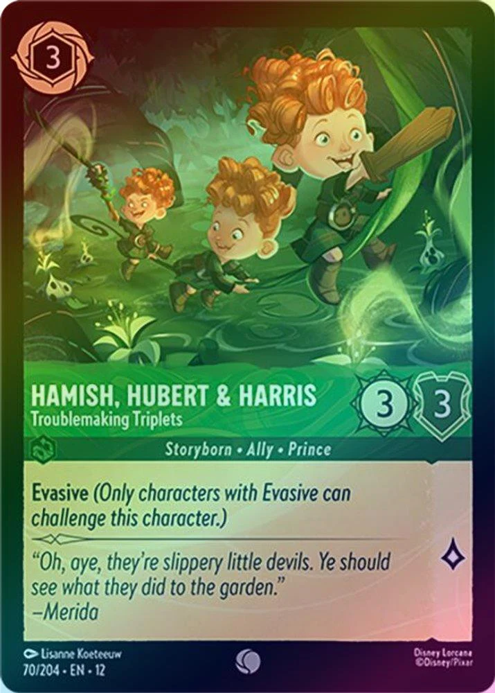 Hamish, Hubert & Harris (Troublemaking Triplets) - 70/204 - Common (Foil)