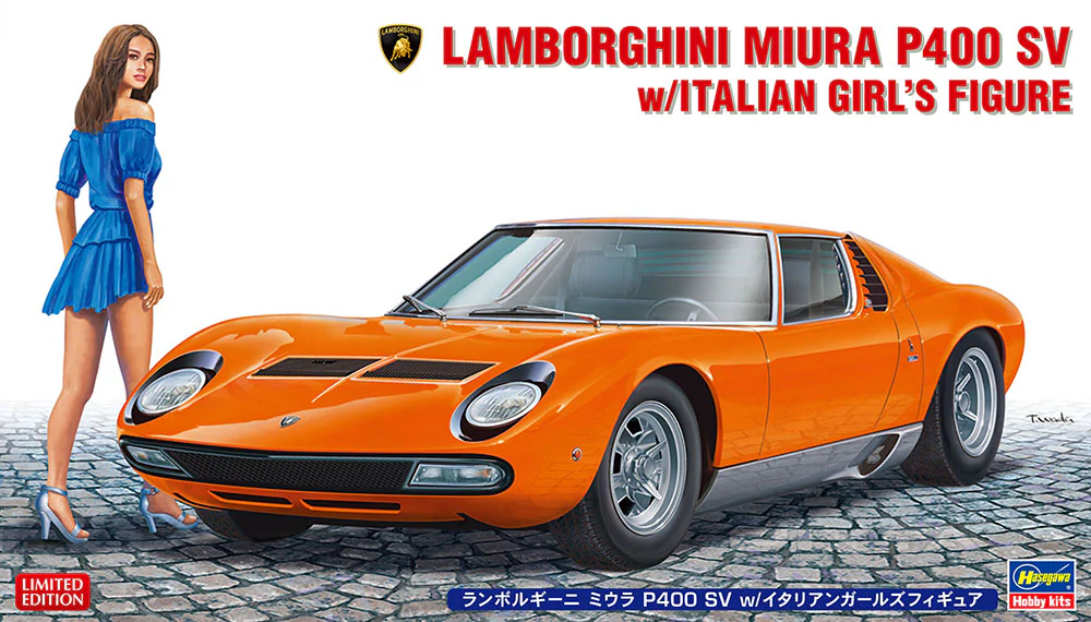 Hasegawa - Lamborghini Miura P400 SV w/Figure 1/24