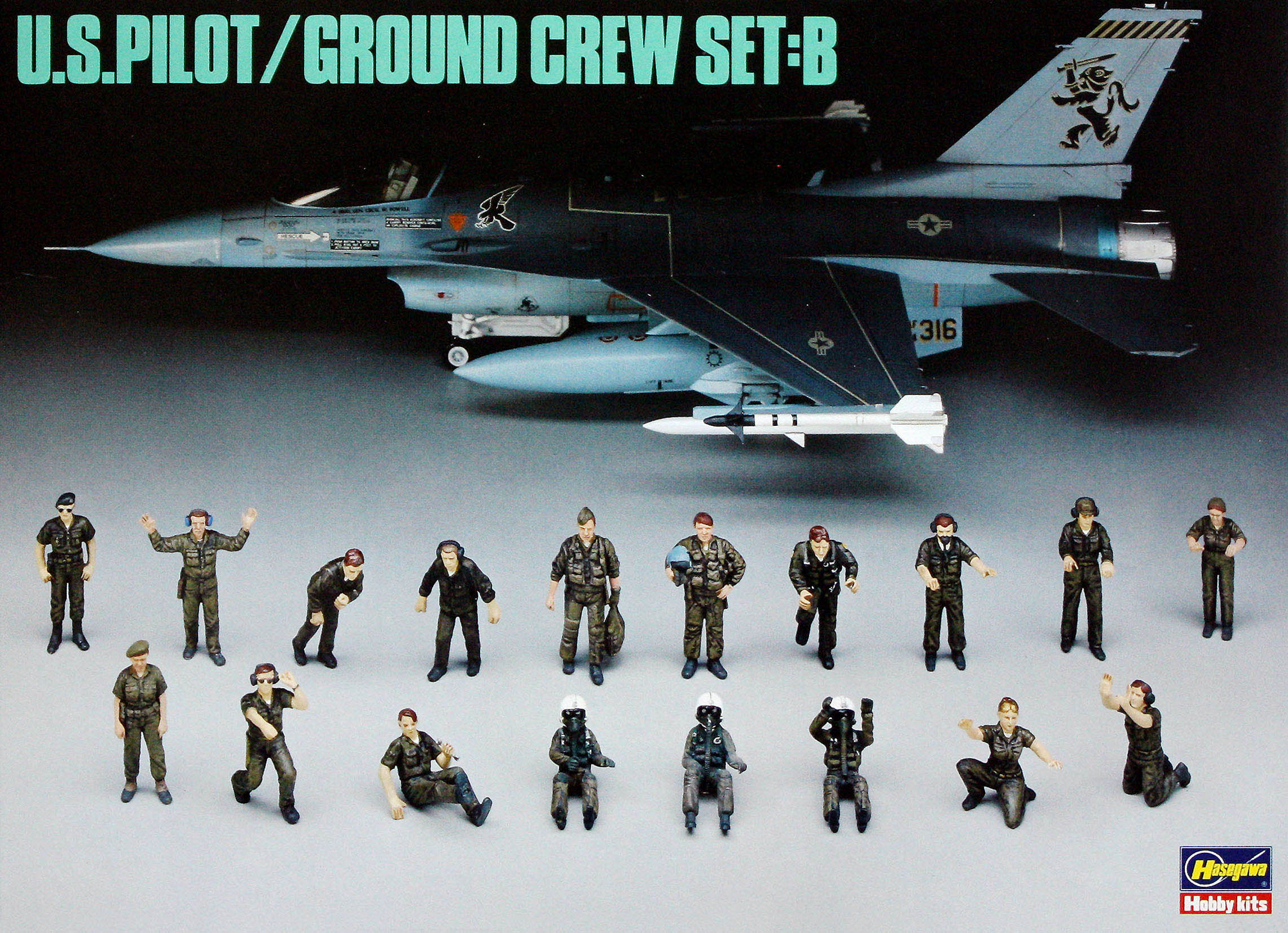 Hasegawa - U.S. Pilot & Ground Crew Set B 1/48
