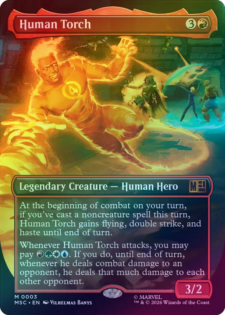 Human Torch - Borderless (Foil) (MSC)