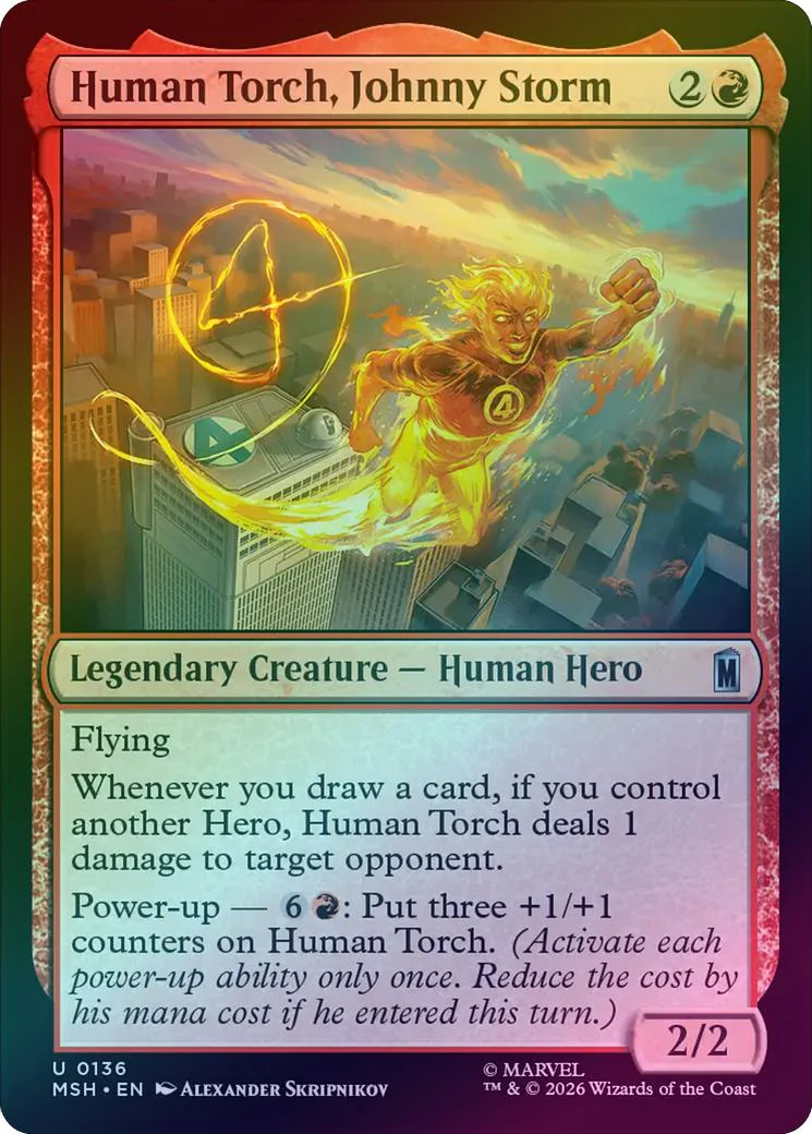 Human Torch, Johnny Storm (Foil) (MSH)