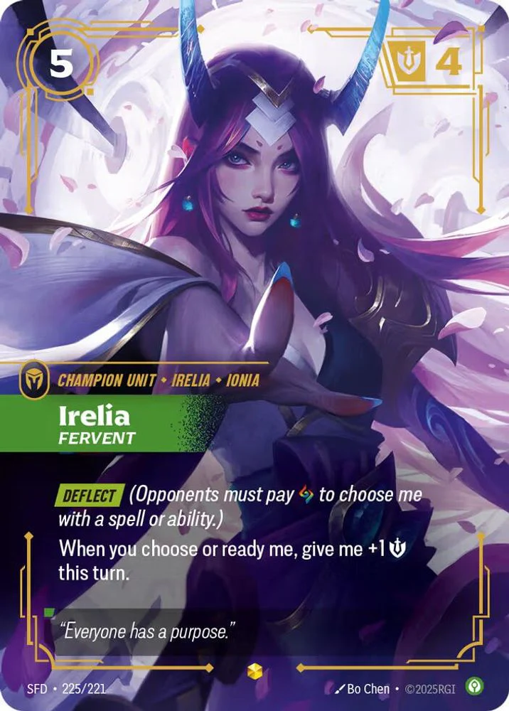 Irelia - Fervent (Overnumbered) - 225/221 - Showcase