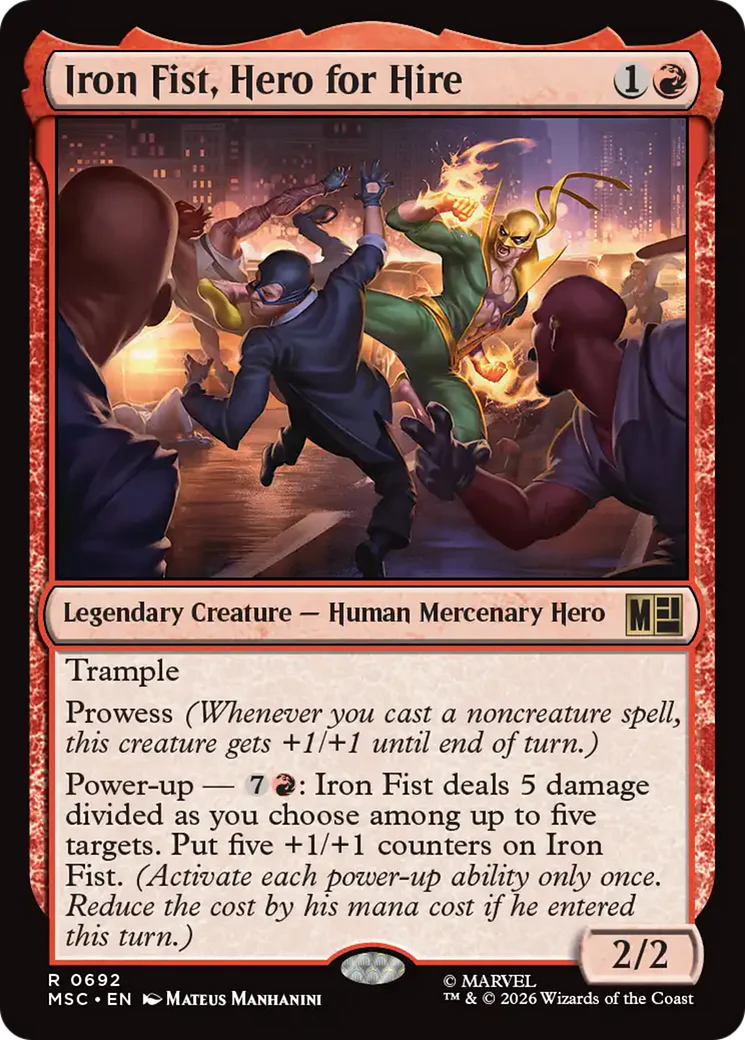 Iron Fist, Hero for Hire (MSC)