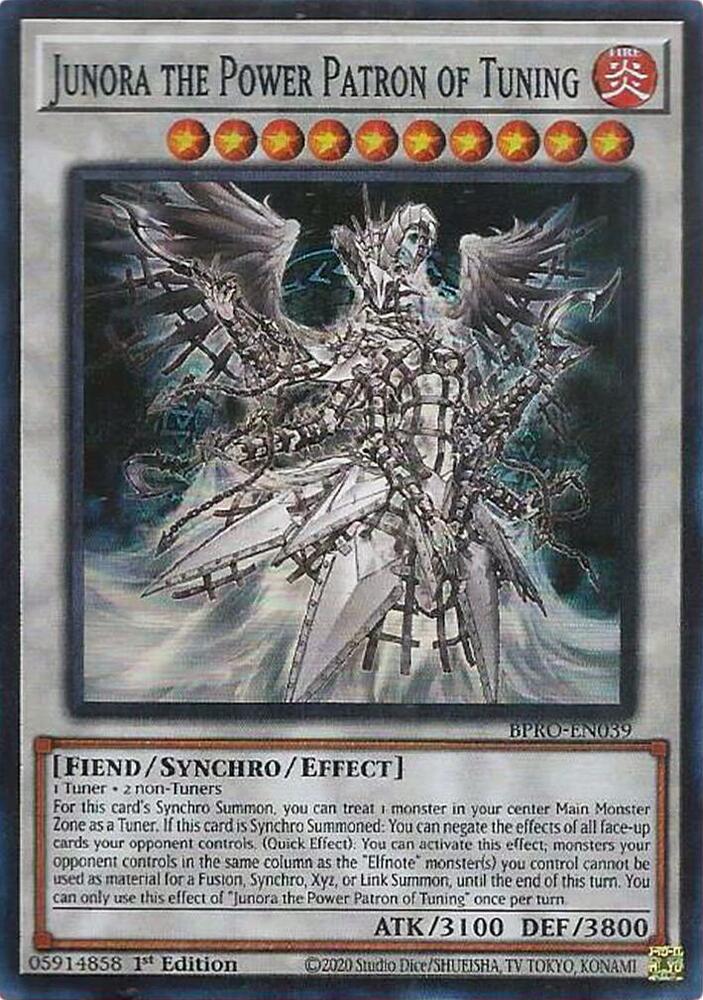 Junora the Power Patron of Tuning - BPRO-EN039 - Super Rare - 1st Edition