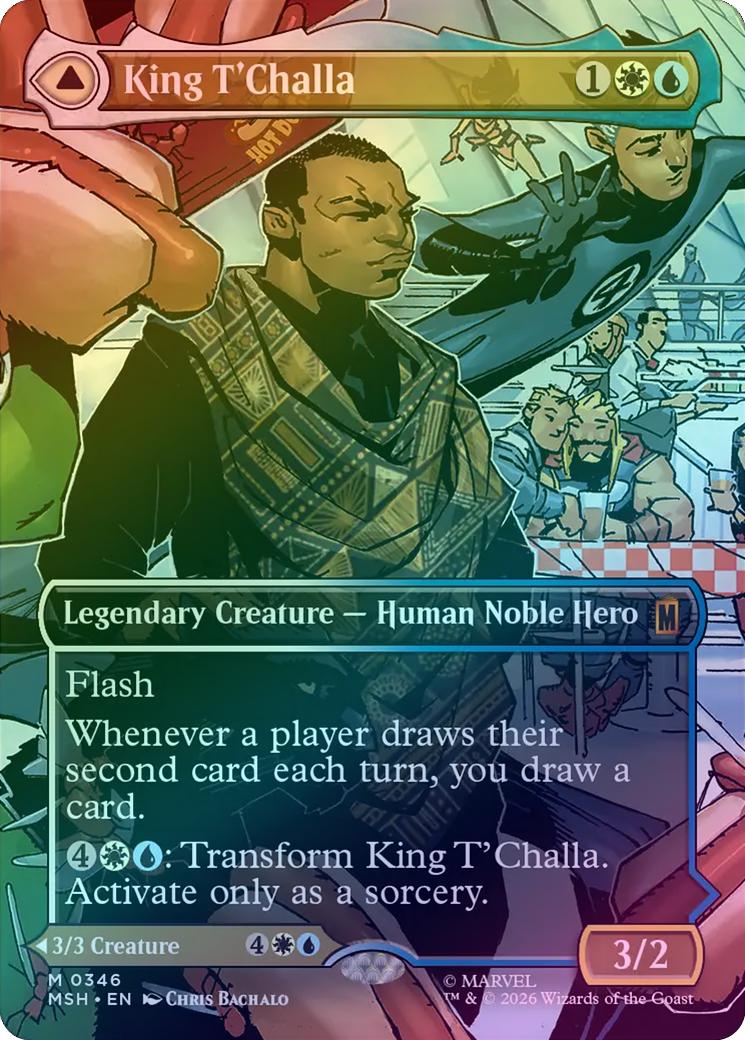 King T'Challa // Black Panther, Hope Enduring - Borderless Scene (Foil) (MSH)