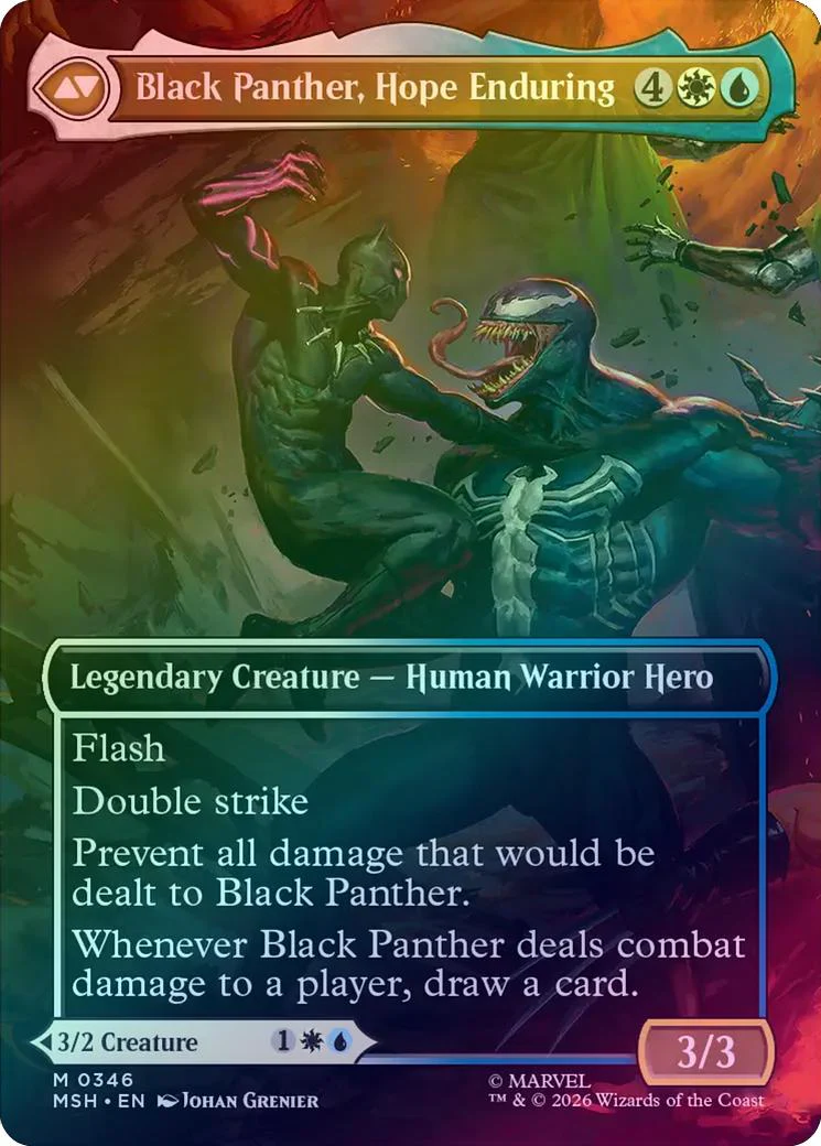 King T'Challa // Black Panther, Hope Enduring - Borderless Scene (Foil) (MSH) - Image 2