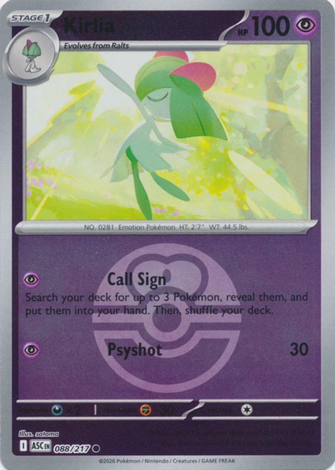 Kirlia (Love Ball) - 088/217 - Common