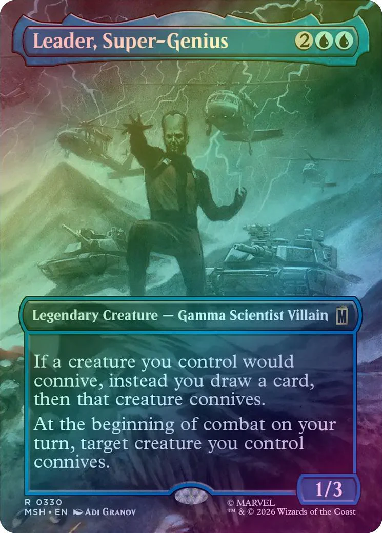 Leader, Super-Genius - Borderless Scene (Foil) (MSH)