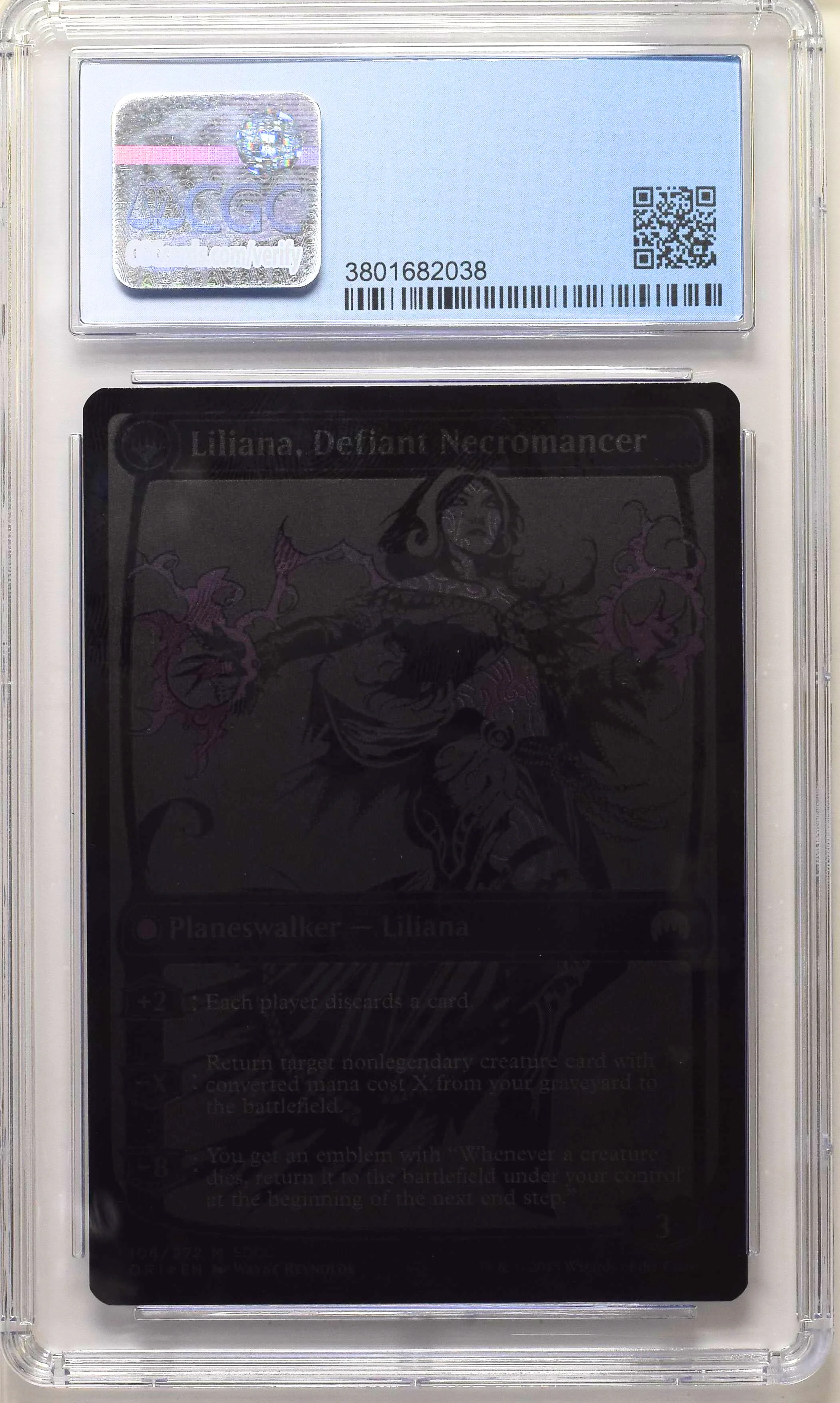 Liliana, Heretical Healer // Liliana, Defiant Necromancer - San Diego Comic-Con 2015 - CGC Graded 9 - Image 2