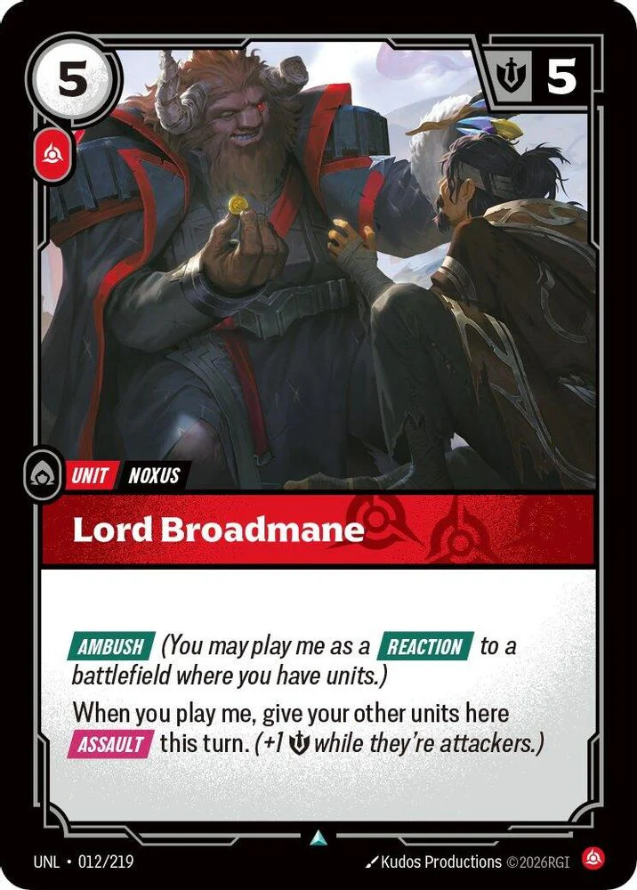 Lord Broadmane - 012/219 - Uncommon