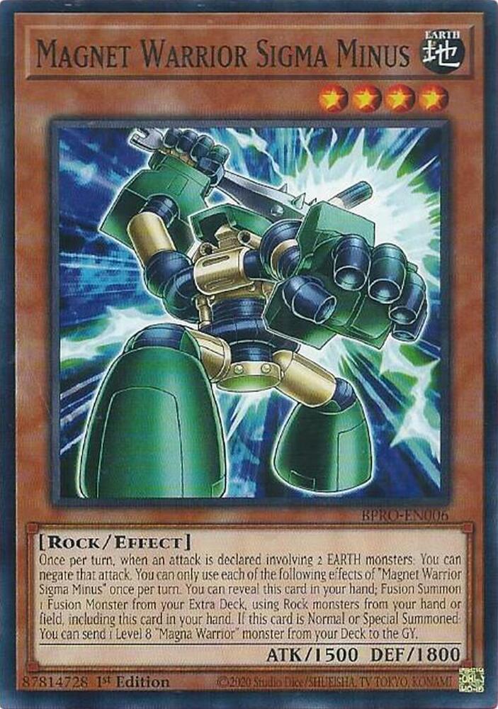 Magnet Warrior Sigma Minus - BPRO-EN006 - Common - 1st Edition
