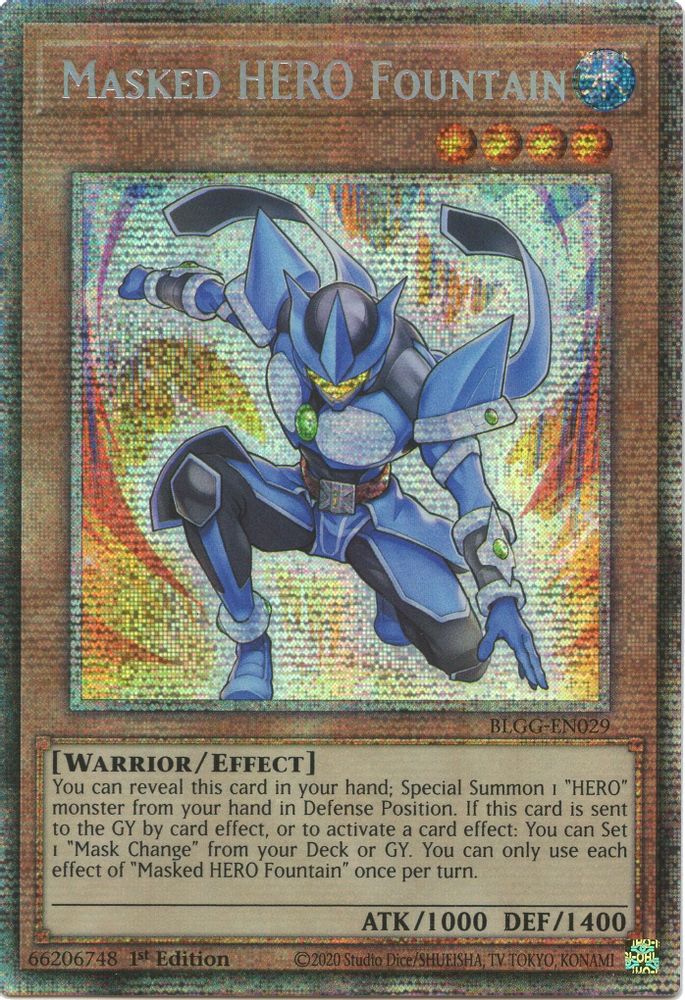 Masked HERO Fountain - BLGG-EN029 - Starlight Rare - 1st Edition