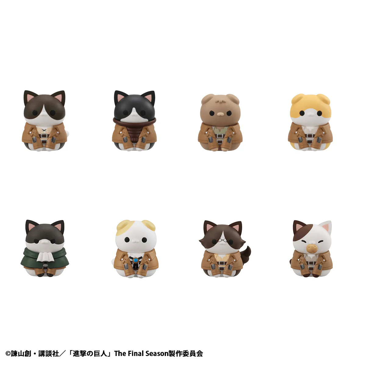 MegaHouse - Mega Cat Project: Attack on Titan - Tinyan Gathering Scout Regiment Danyan! Blind Box [MGH84534]