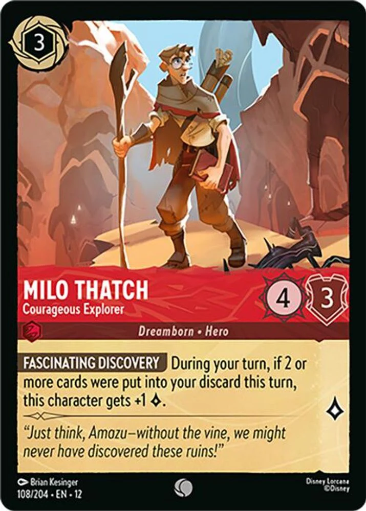 Milo Thatch (Courageous Explorer) - 108/204 - Common