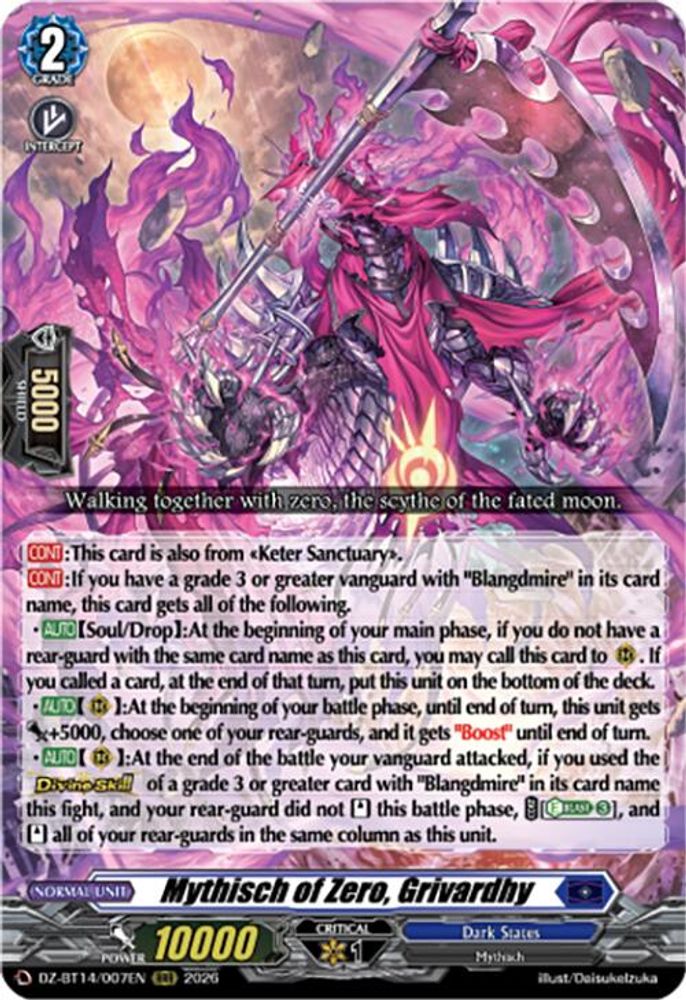 Mythisch of Zero, Grivardhy - DZ-BT14/007EN - Triple Rare