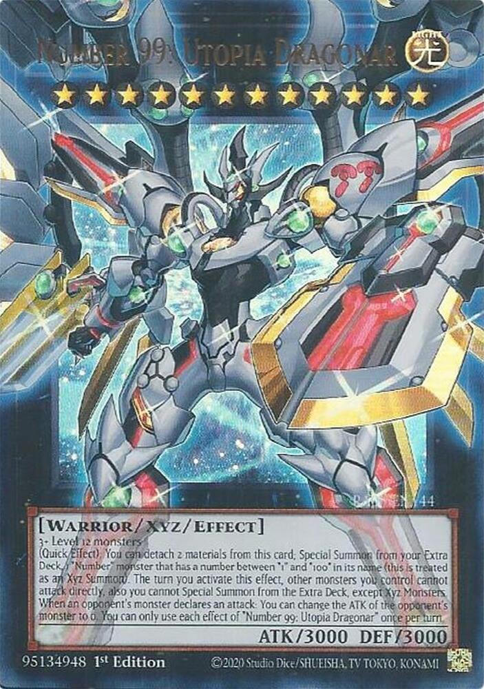 Number 99: Utopia Dragonar - RA05-EN144 - Ultra Rare - 1st Edition