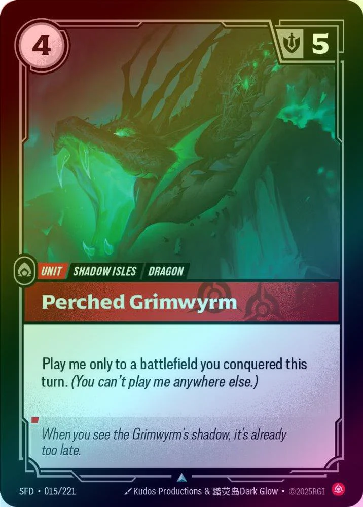 Perched Grimwyrm - 015/221 - Uncommon (Foil)
