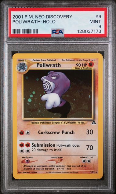 Poliwrath - Neo Discovery - Holo - PSA 9 Mint