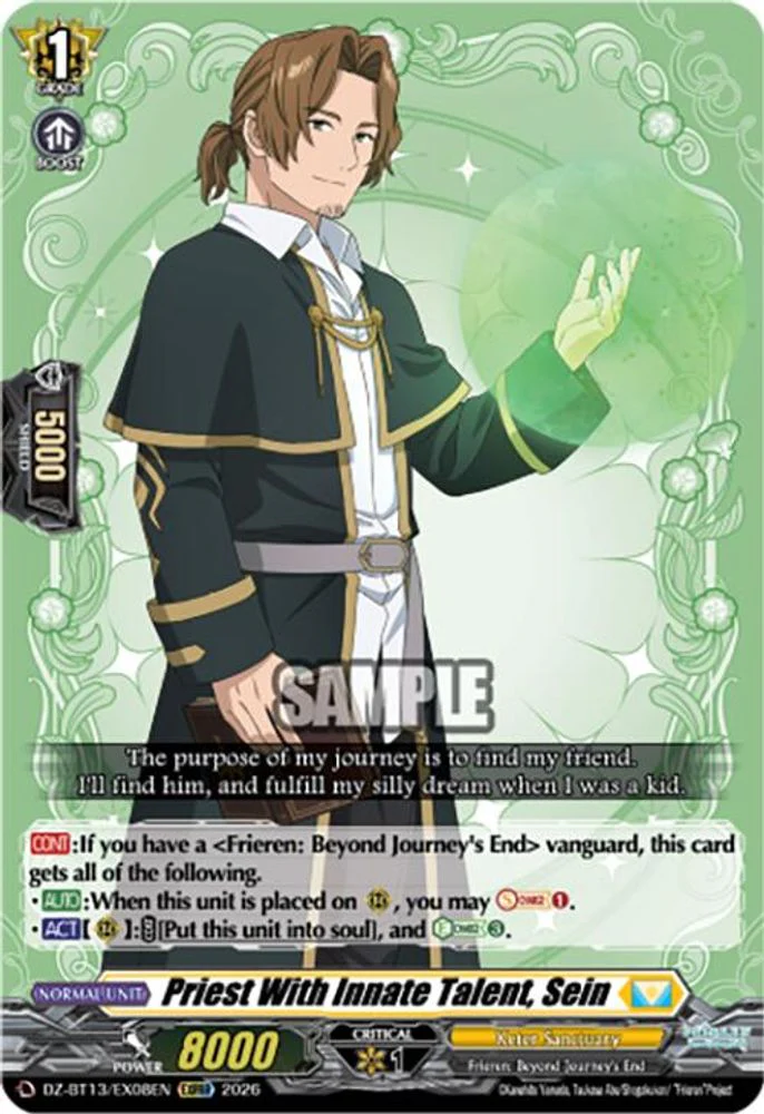 Priest With Innate Talent, Sein - DZ-BT13/EX08EN - Extra Triple Rare