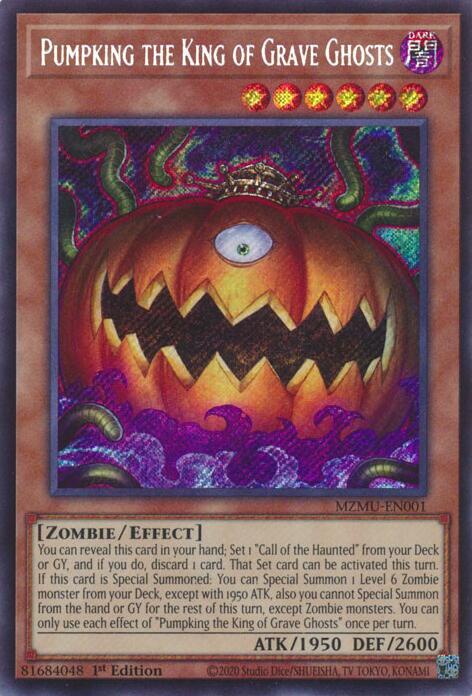 Pumpking the King of Grave Ghosts - MZMU-EN001 - Secret Rare - 1st Edition