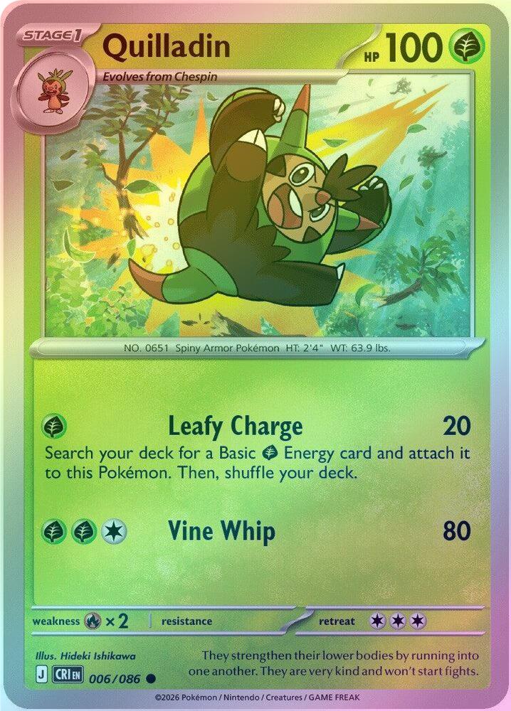 Quilladin - 006/086 - Common - Reverse Holo
