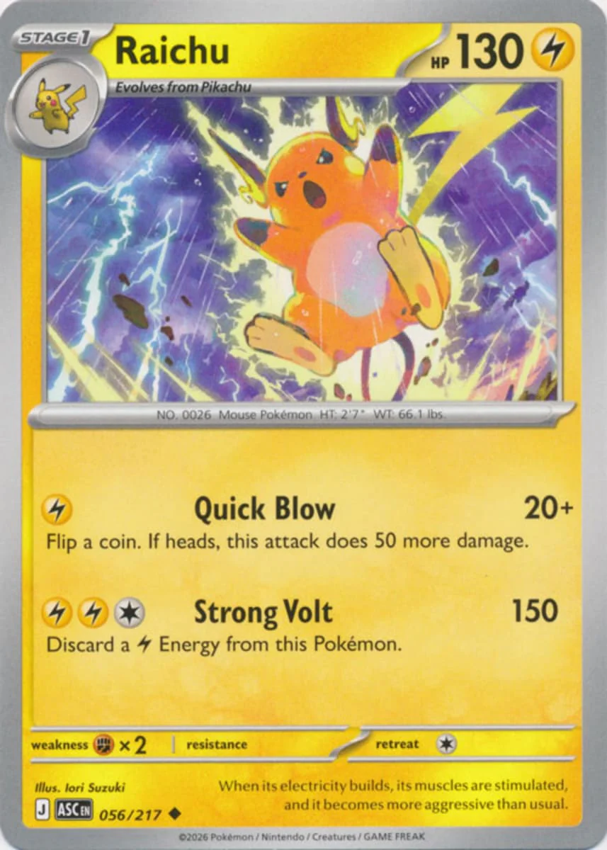 Raichu - 056/217 - Uncommon