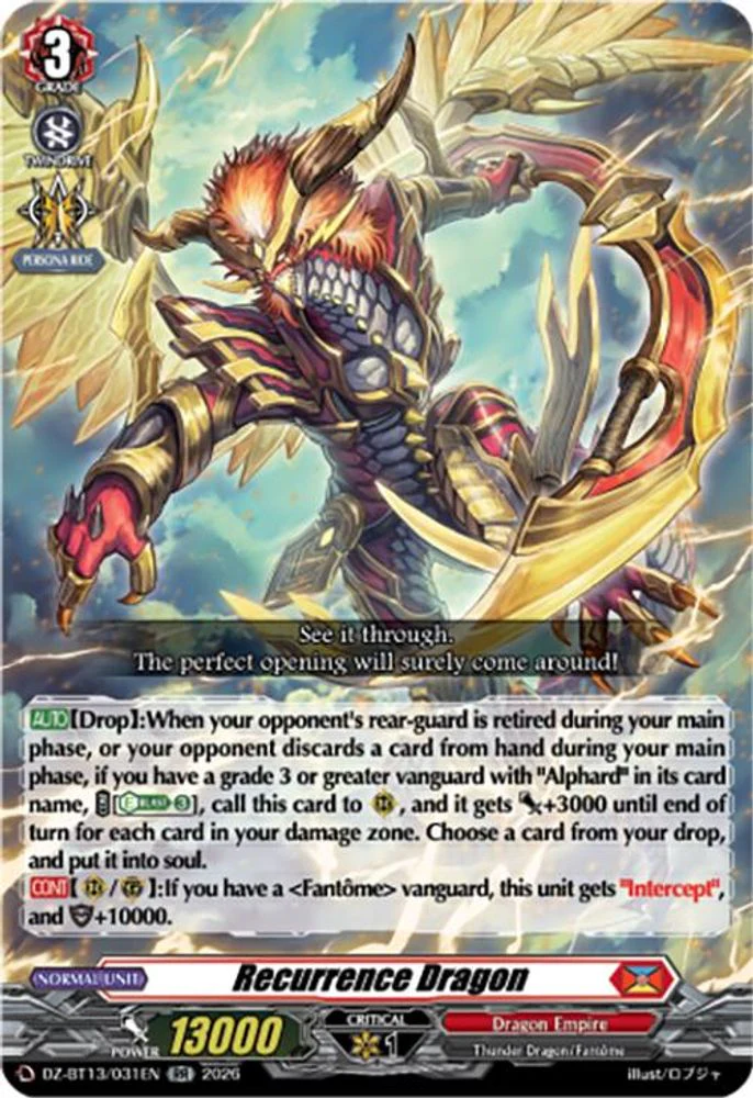 Recurrence Dragon - DZ-BT13/031EN - Double Rare