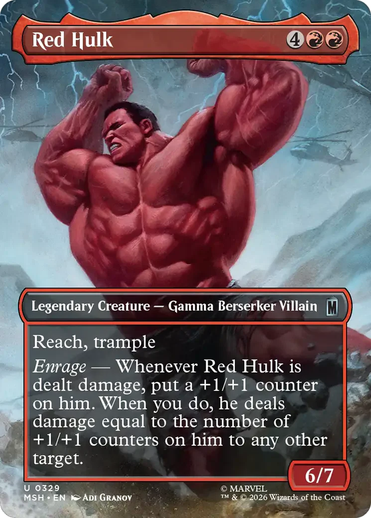 Red Hulk - Borderless Scene (MSH)