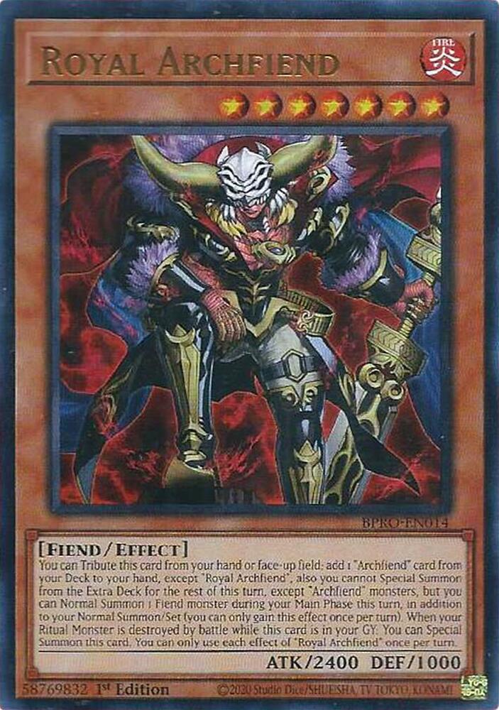 Royal Archfiend - BPRO-EN014 - Ultra Rare - 1st Edition