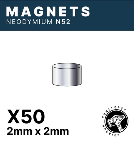 Runeforge Hobbies - N52 Magnets - 2x2mm (50ct)
