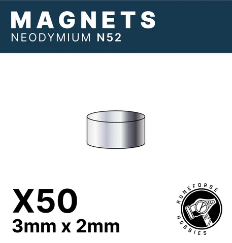 Runeforge Hobbies - N52 Magnets - 3x2mm (50ct)