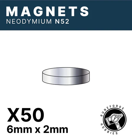 Runeforge Hobbies - N52 Magnets - 6x2mm (50ct)