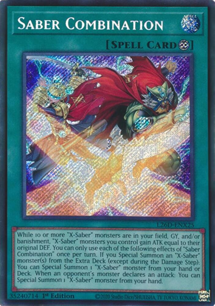 Saber Combination (Secret Rare) - L26D-ENX25 - Secret Rare - 1st Edition