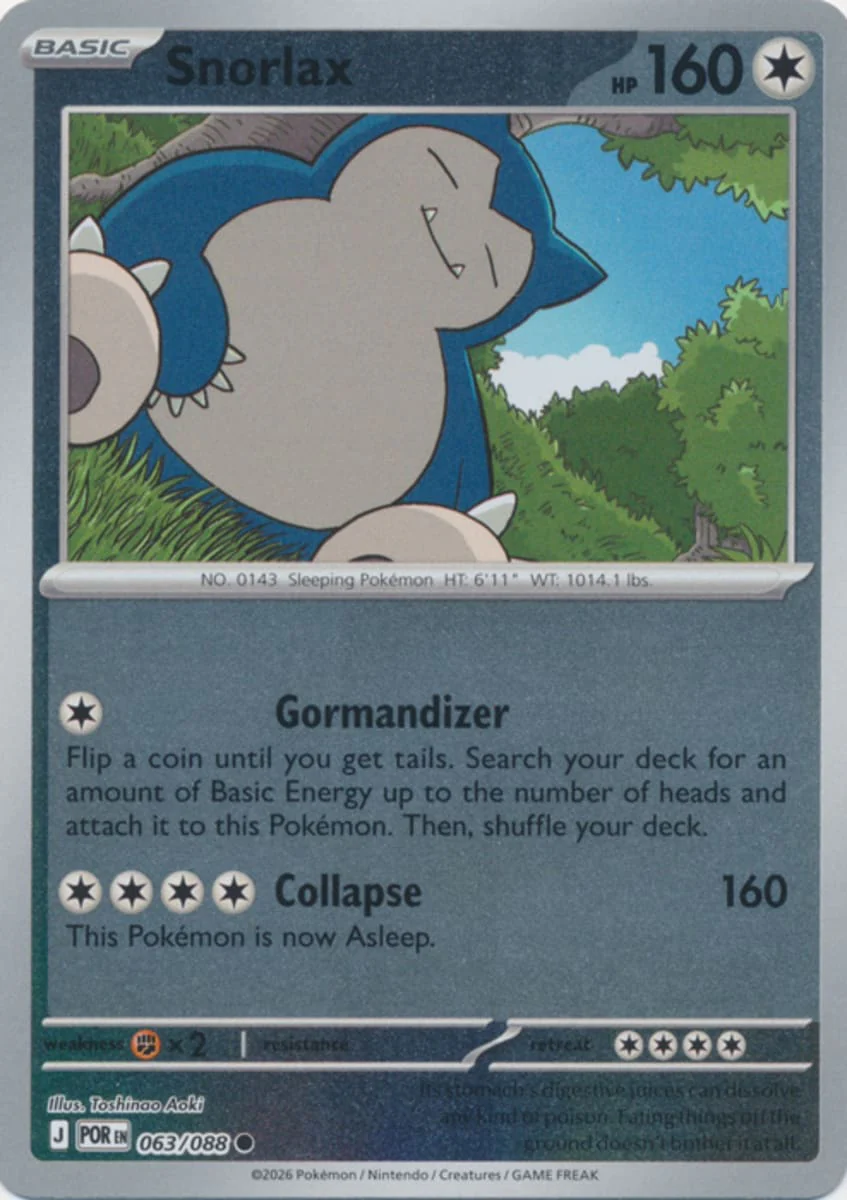 Snorlax - 063/088 - Common - Reverse Holo