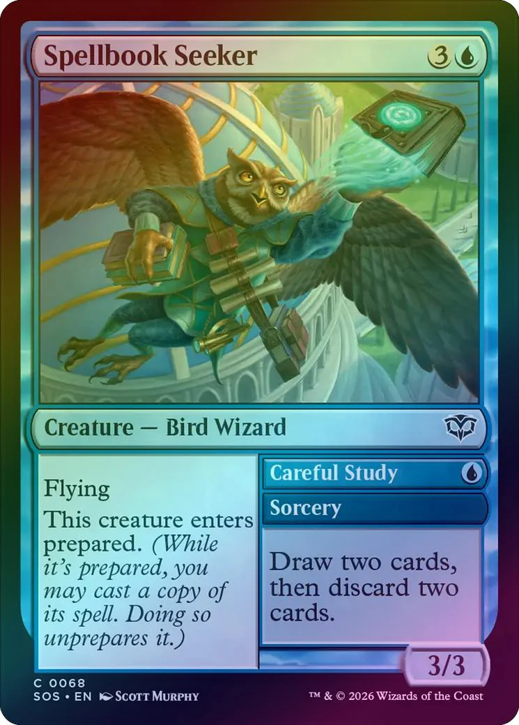 Spellbook Seeker // Careful Study (Foil) (SOS)
