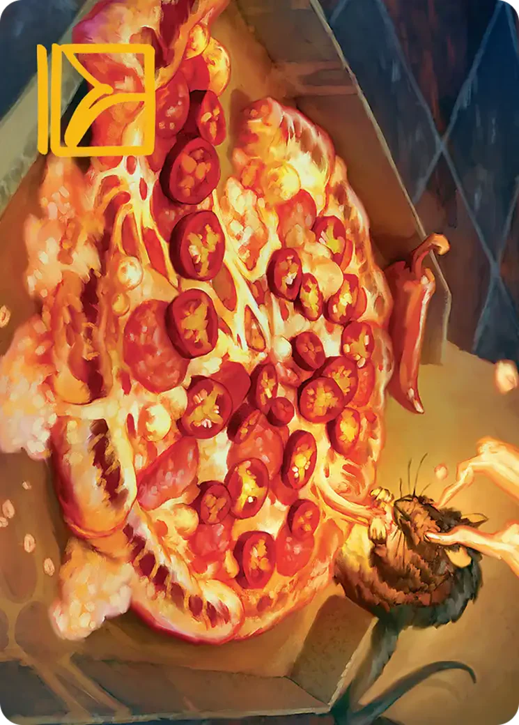 Spicy Oatmeal Pizza // Spicy Oatmeal Pizza (ATMT) - Gold Stamped Art Card
