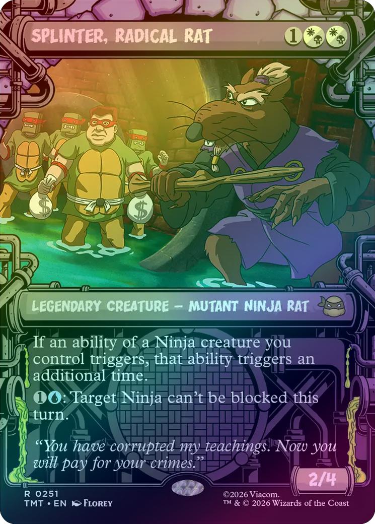 Splinter, Radical Rat - Sewer Frame (Foil) (TMT)