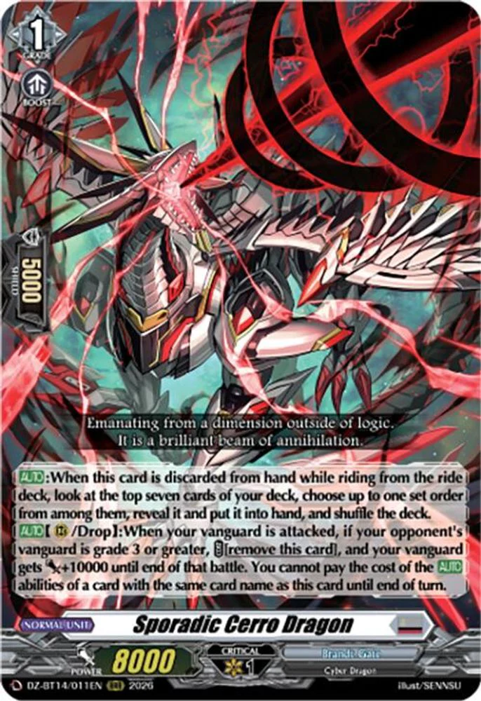 Sporadic Cerro Dragon - DZ-BT14/011EN - Triple Rare