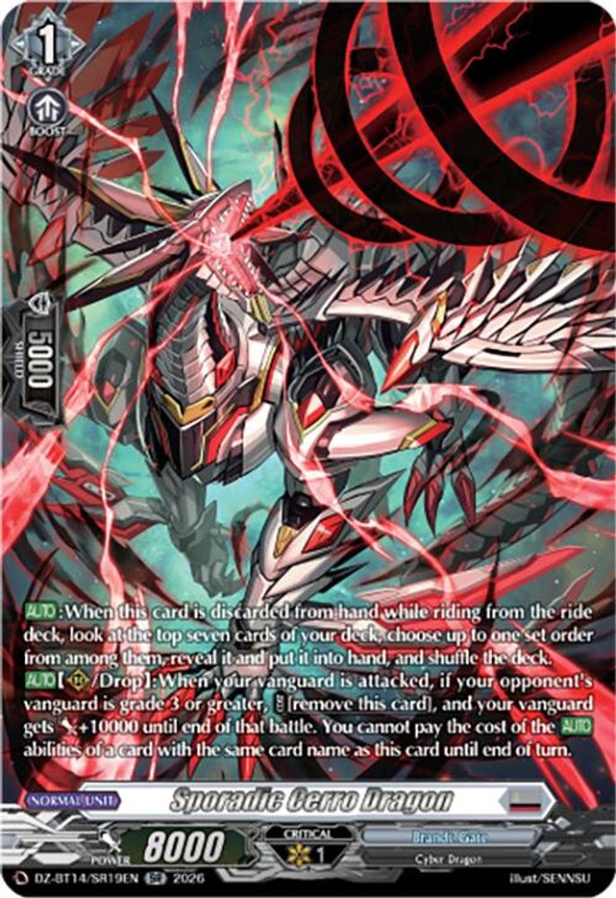 Sporadic Cerro Dragon (SR) - DZ-BT14/SR19EN - Silver Rare